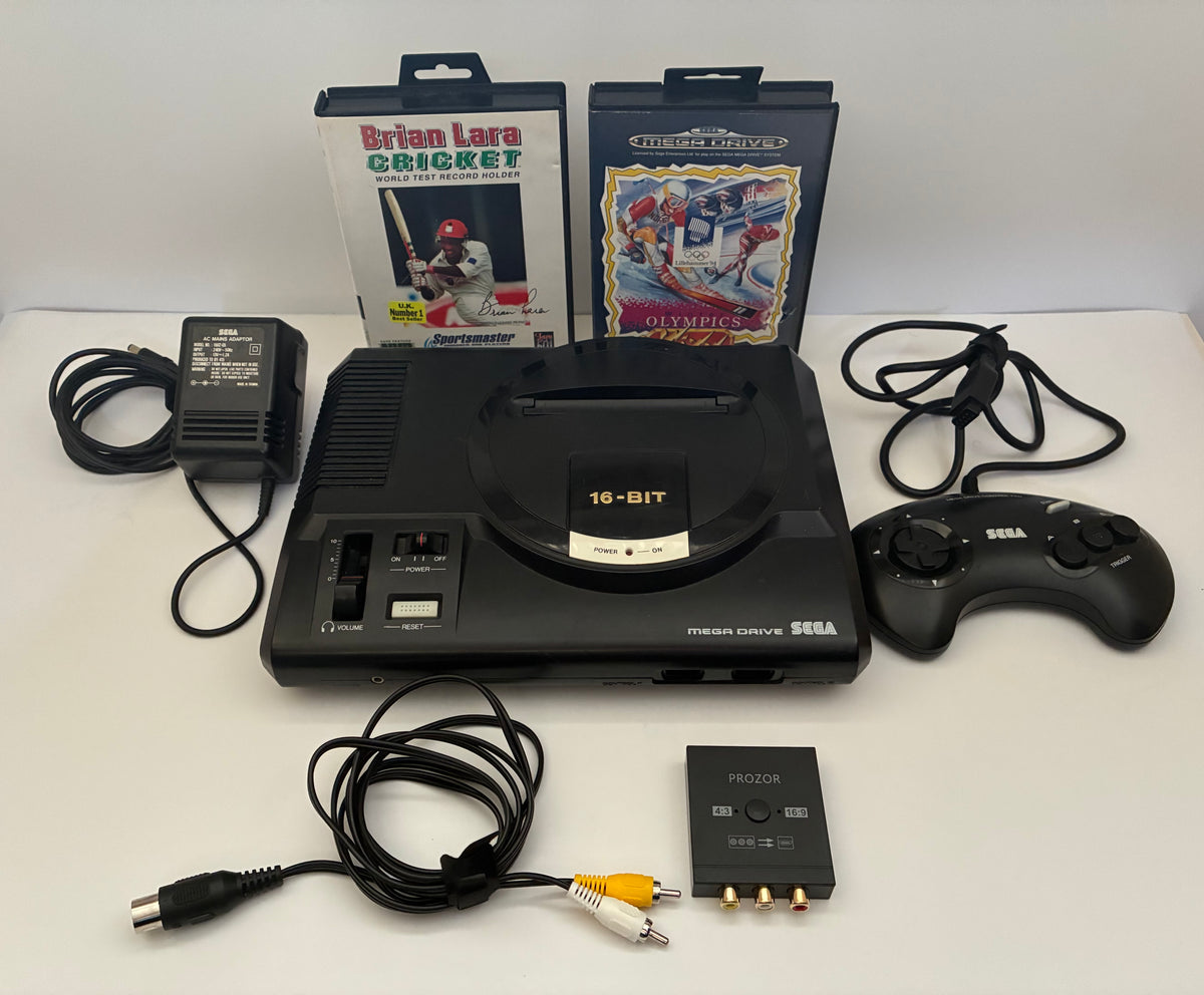 Sega Mega Drive Model 1 Console Bundle Original Controller, 2 Games & HDMI Converter