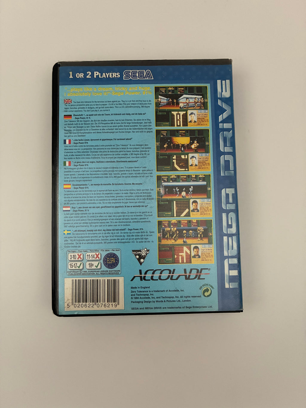 Zero Tolerance – Sega Mega Drive