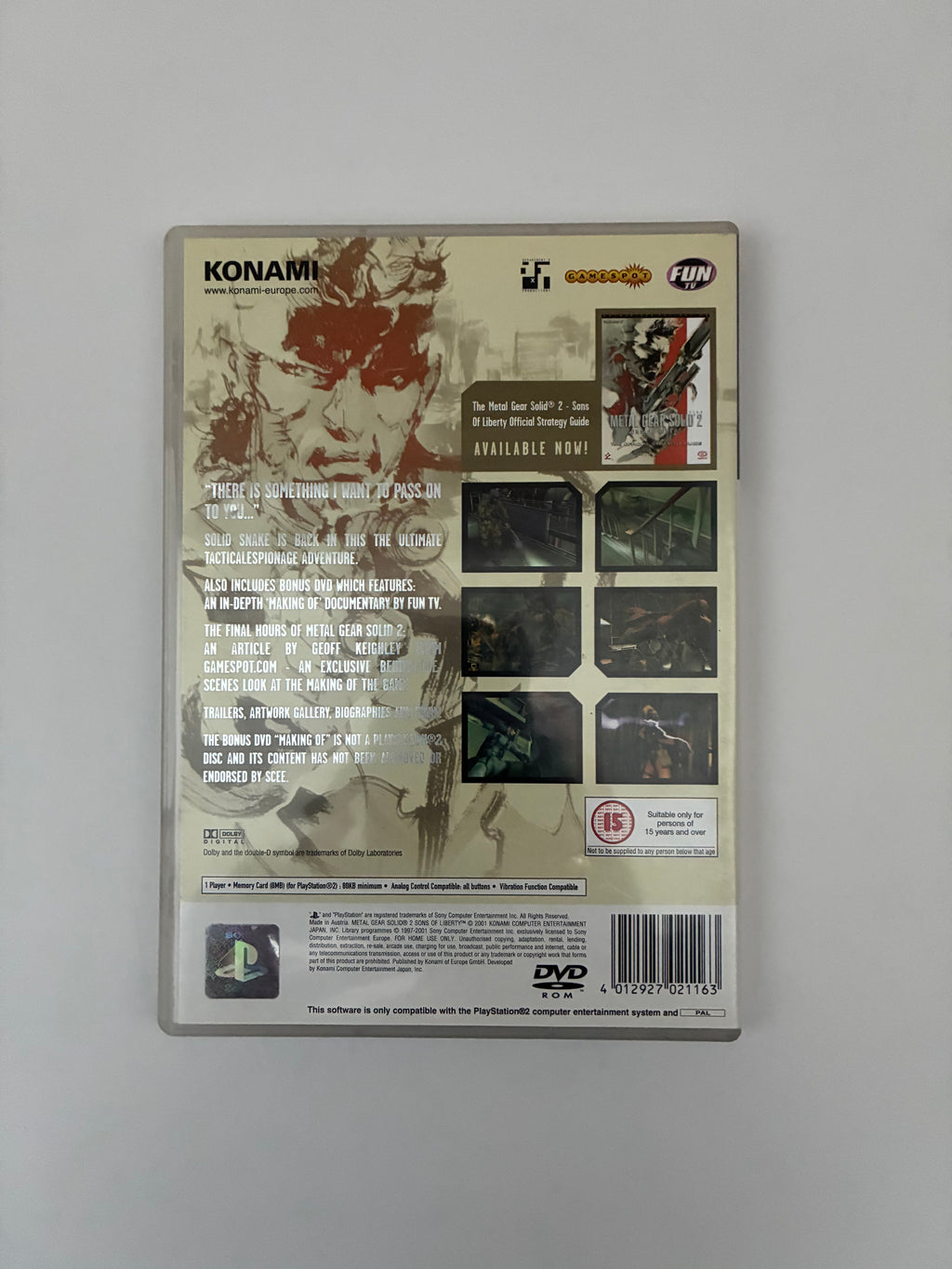 Metal Gear Solid 2: Sons of Liberty PlayStation 2