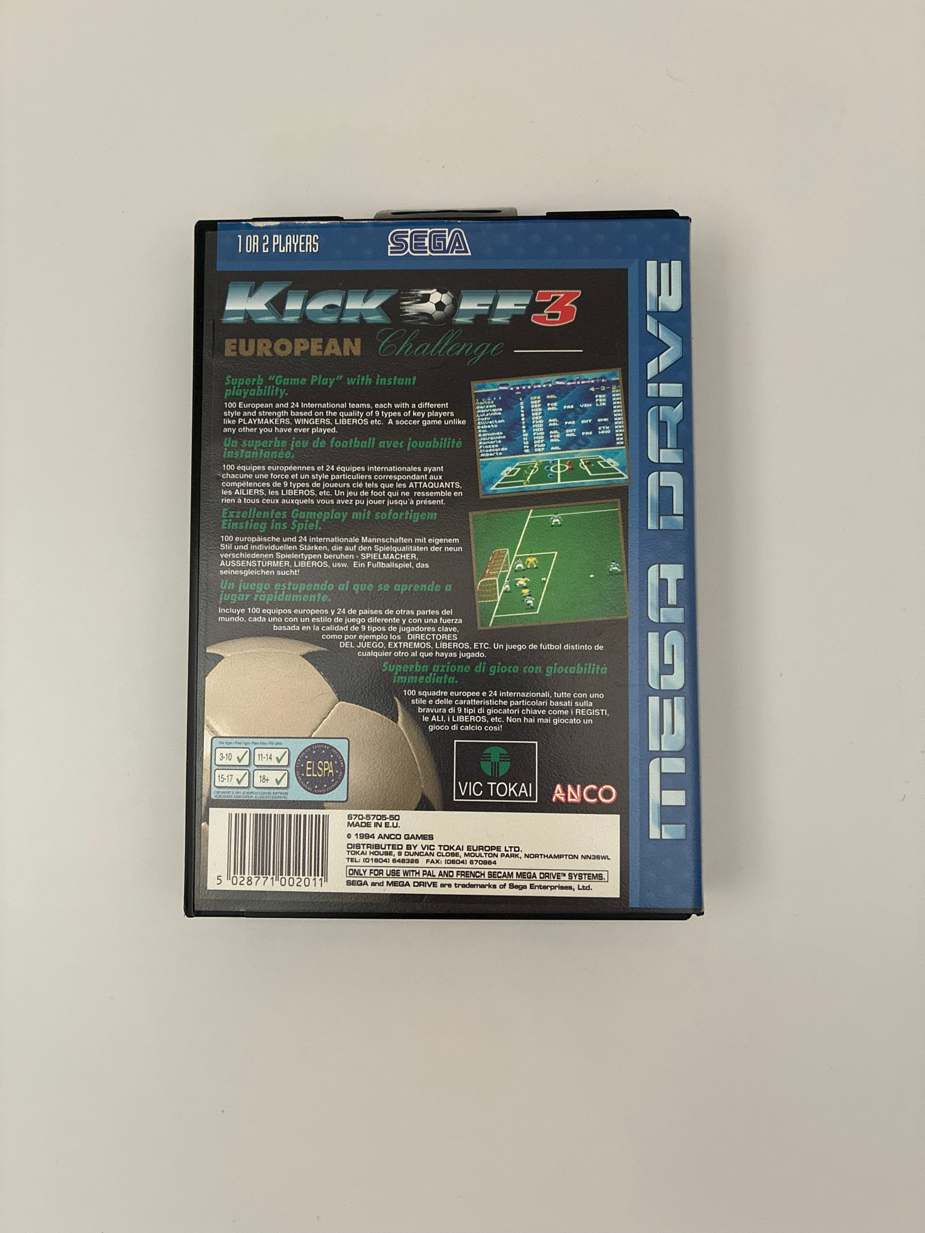 Kick Off 3: European Challenge – Sega Mega Drive