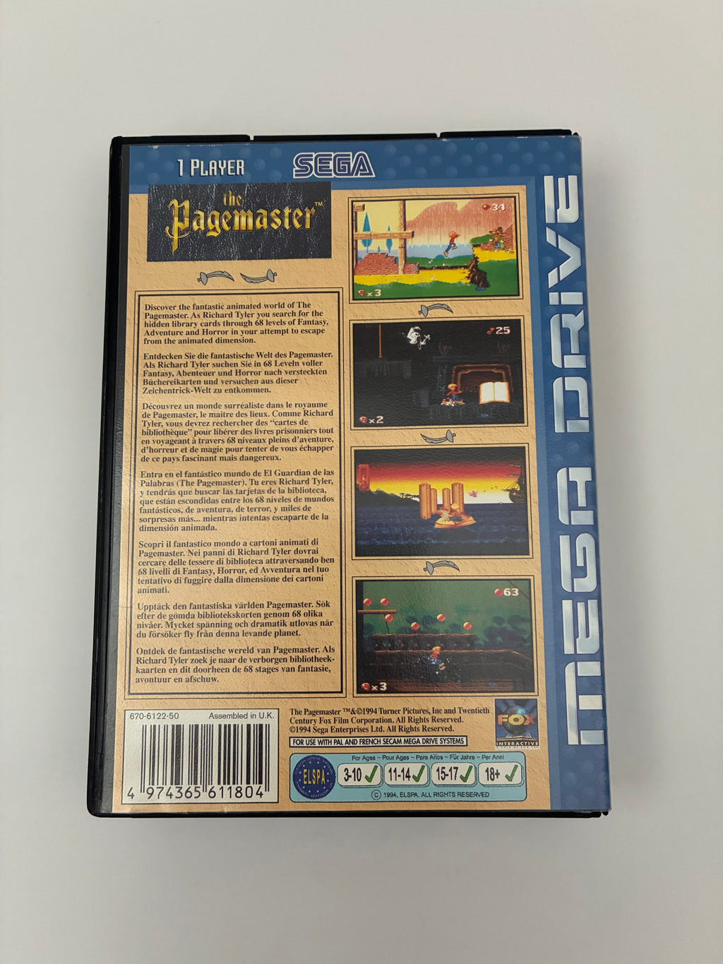 The Pagemaster – Sega Mega Drive
