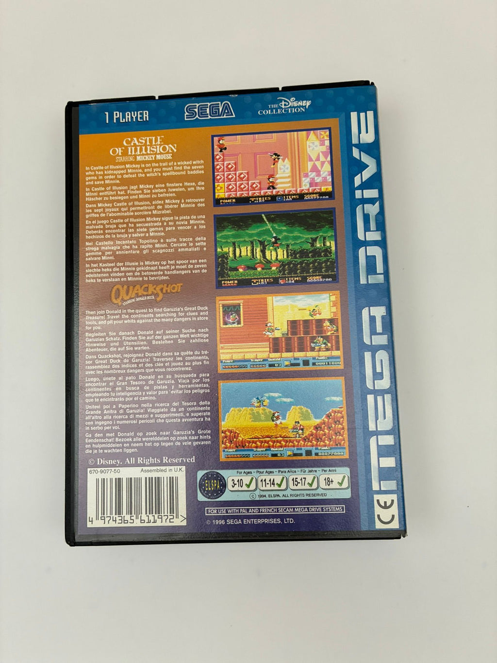 Castle of Illusion + Quackshot Sega Mega Drive