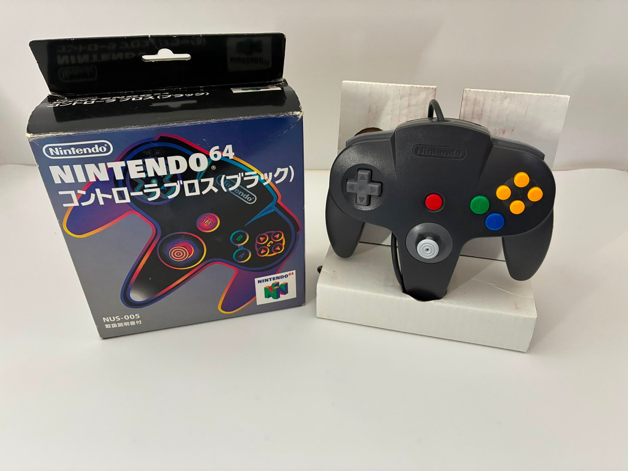 Nintendo 64 Black Controller Boxed Japanese Genuine OEM