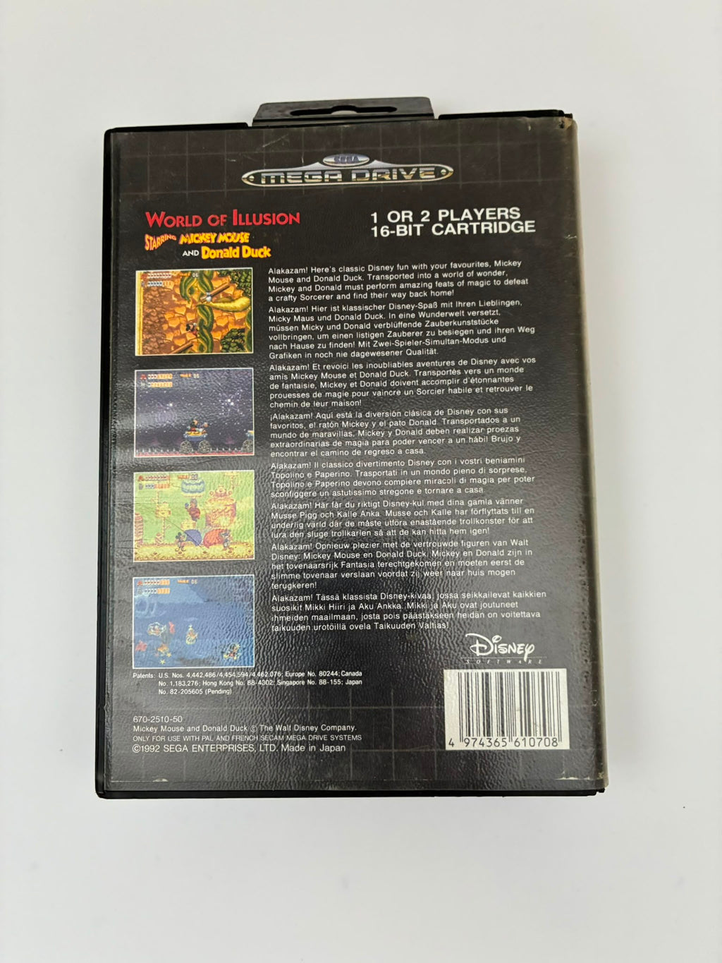 World of Illusion Starring Mickey Mouse & Donald Duck Sega Mega Drive