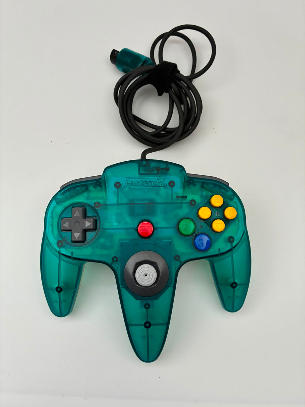 Official Nintendo 64 Clear Blue Controller – Genuine OEM